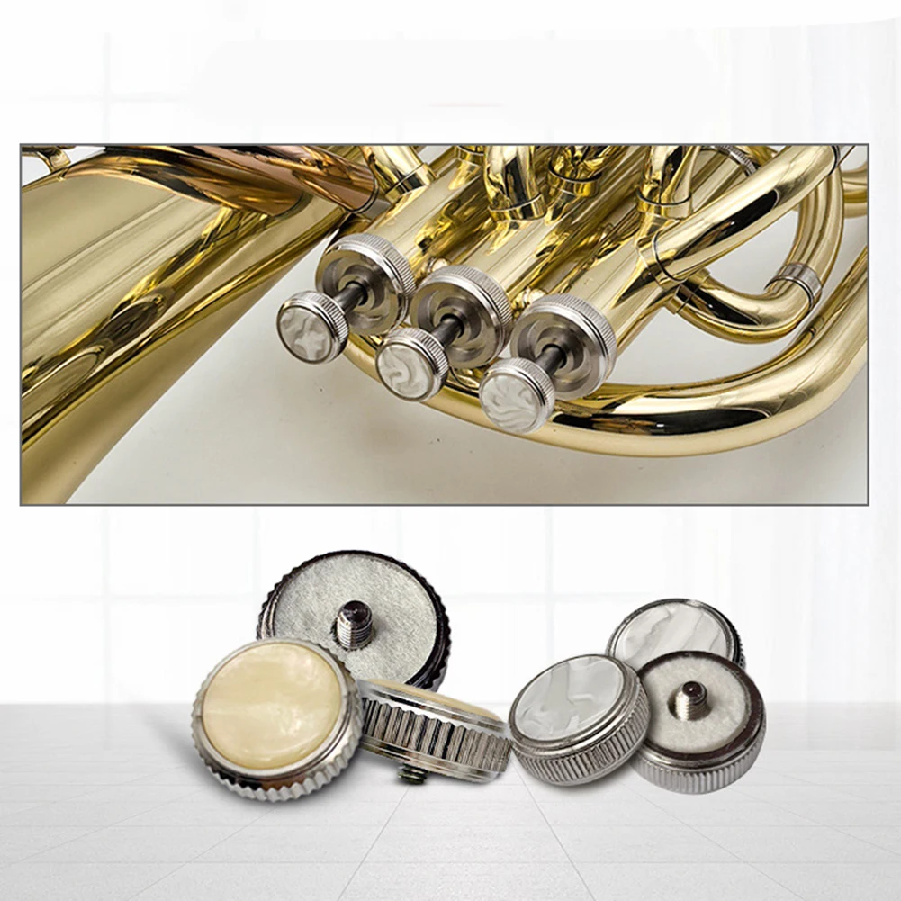 

3PCS Copper Finger Buttons Metal Musical Maintenance / Repair Parts For Tenor Horn Baritone Musical Brass Accessories