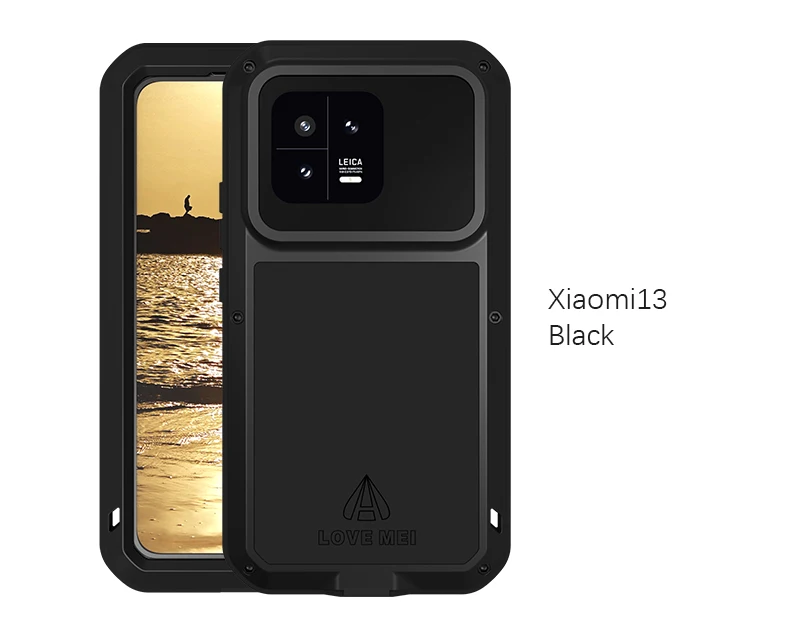 Imagem -05 - Capa de Armadura de Metal Impermeável para Xiaomi Choque Poderoso e Sujeira Prova Amor Mei Xiao mi 13 Pro mi 13