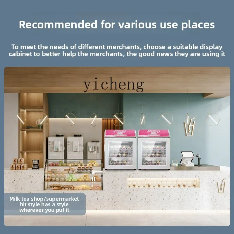 C20Small Vertical Full Freezer Ice Counter Display Cabinet Commercial Ice Cream Stall Refrigerator