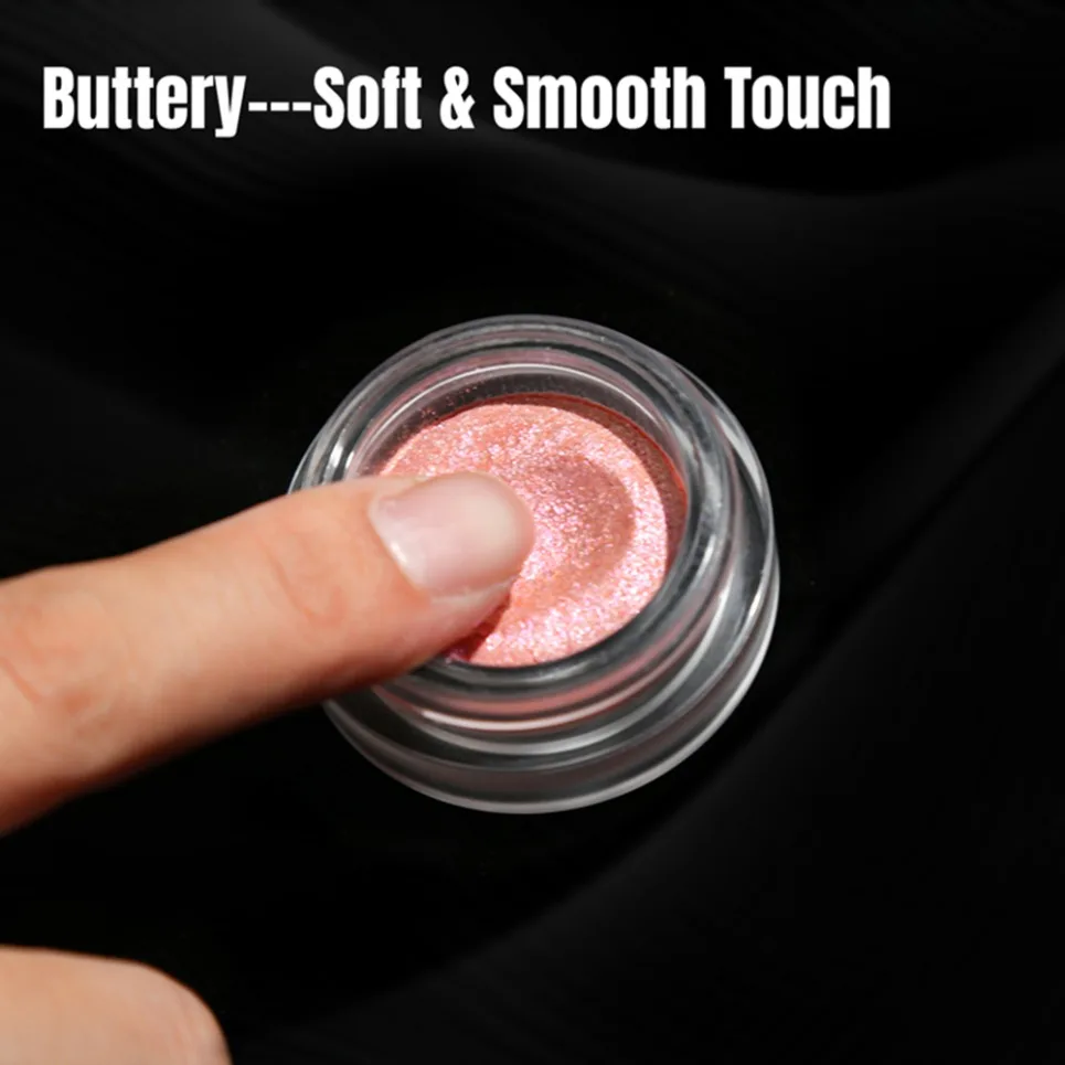 Veganes Make-up Großhandel Private Label Lidschatten High Shine Diamond Single Creamy Wet Metallic Finish Lidschatten Individuelles Logo