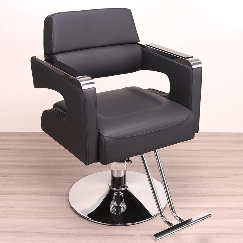 

Barber Vintage Chair Makeup Wheels Hair Chairs Salon Professional Shop Nail Tech Supplies Round Barbershop Furniture Beauty