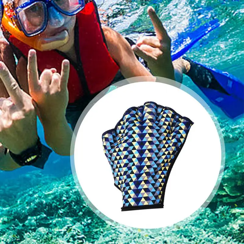 Water Gloves Water Aerobics Gloves Aquatic Gloves Swimming Training Gloves Webbed Swim Gloves Fingerless Water Diving Gloves