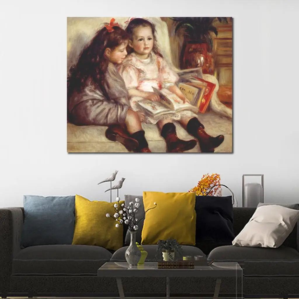 Best Impressionist Painting Portraits of Two Children Pierre Auguste Renoir Artwork High Quality Hand Painted