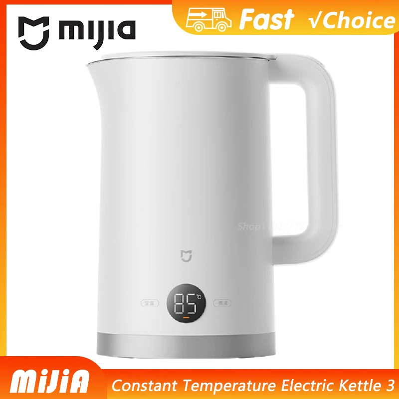 New Mijia Constant Temperature Electric Kettle 3 Home Automatic Power Off 316L Stainless Steel 1800w Fast Heating 1.7L
