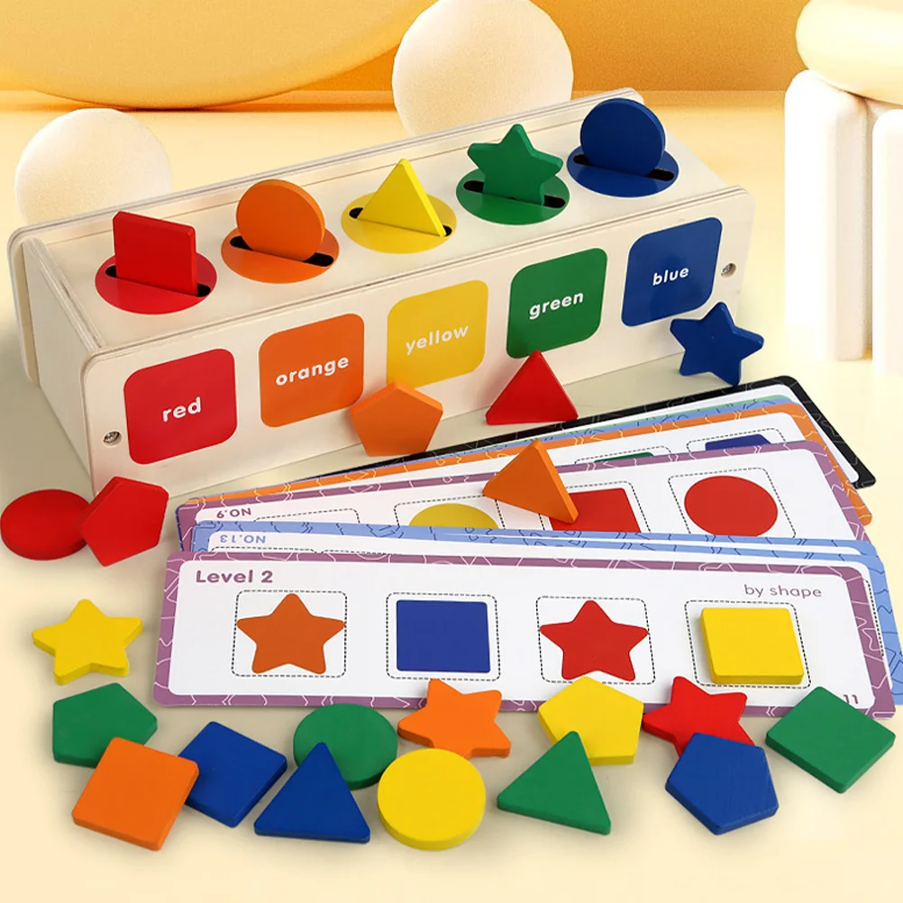 Trieur de formes pour enfants, blocs éducatifs en bois colorés pour les tout-petits, développement de la motricité Fine, Interaction Parent-enfant, 1 ensemble