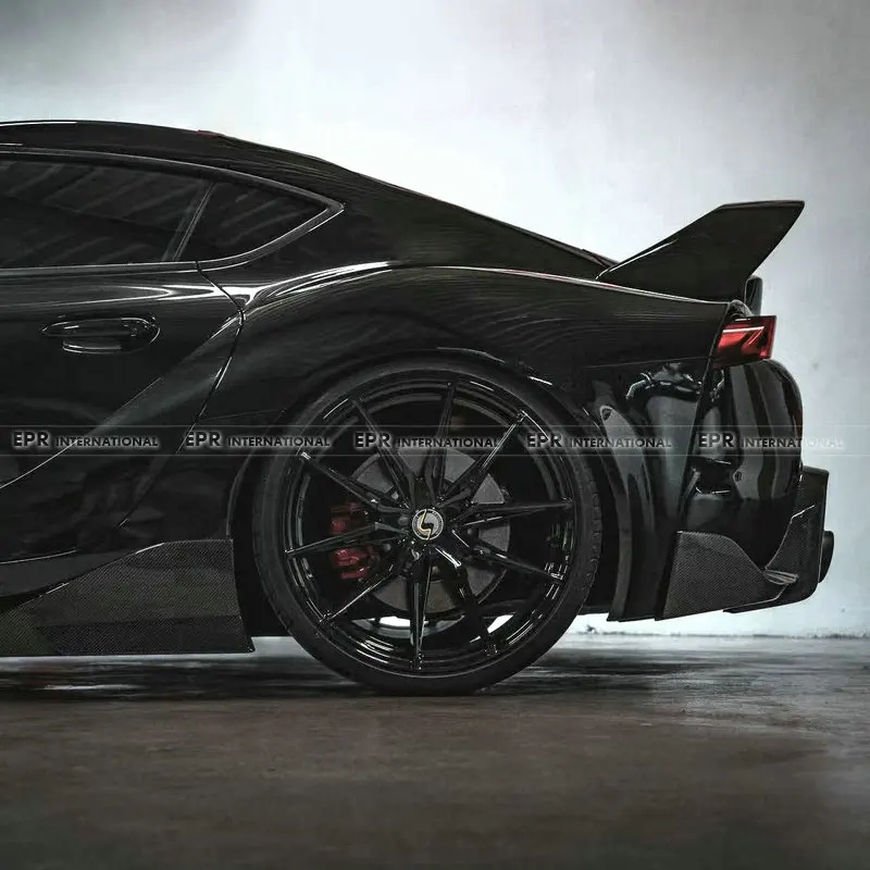 لـ A90 Supra TMS Style الناشر الخلفي الجانبي Canard - زخرفة هوائية خارجية رياضية |   ملحق جانبي للمصد الخلفي