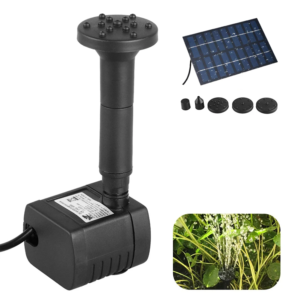 

1.8 Water Pump Outdoor Watering Submersible Water Fountain for Pond Pool Aquarium Fountains Spout Garden Patio Maximum F
