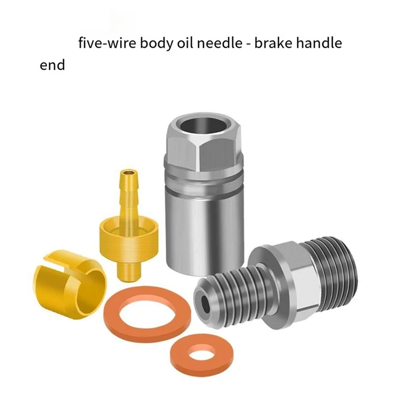Conjunto universal de conector de mangueira de óleo Hope, agulha de óleo, cabeças de azeitona, pinça de cinco fios para Hope TECH3 V4 E4 X2, extremidade da alça de freio