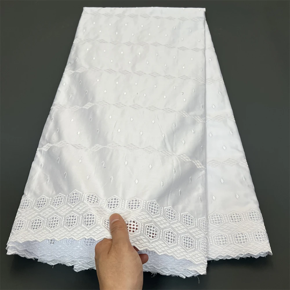 

Высококачественная нигерийская африканская кружевная ткань для свадебных платьев - тюль с вышивкой, хлопок, дамасский, свадебный материал премиум-класса, 5 ярдов