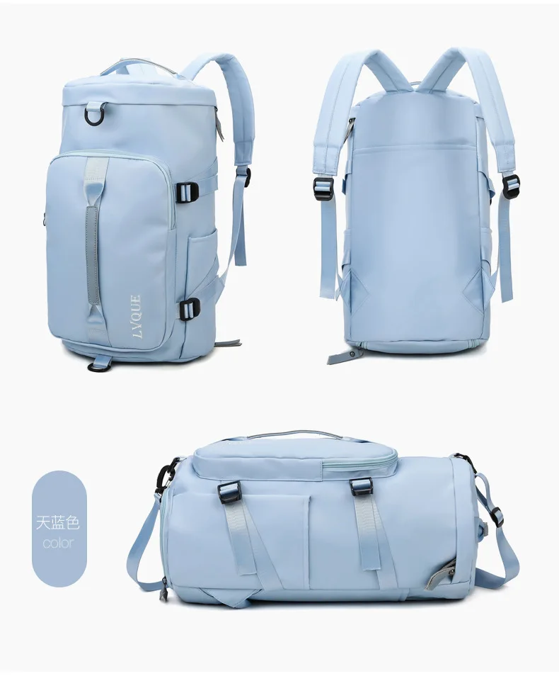 Sac à main de sport de grande capacité pour femme, sac de fitness, sac de rangement multifonctionnel, initié, PO Travel SR