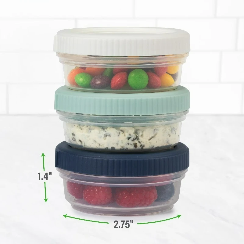 Plastic 1/2 Cup Food Storage Containers, Designed to Help with Packed Lunches and Daily Commutes