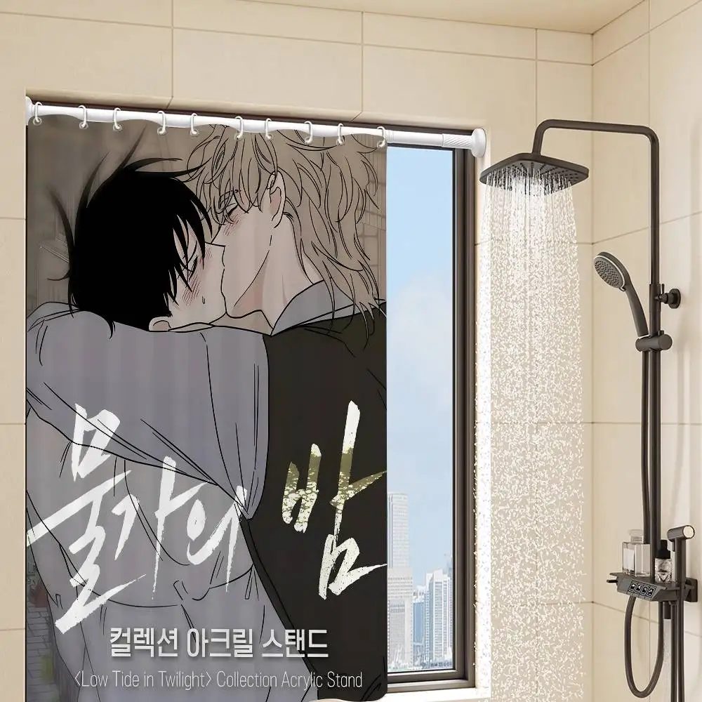 Low Tide In Twilight Anime Shower Curtain - Water-Repellent And Leak-Resistant, Mold And Mildew Resistant For