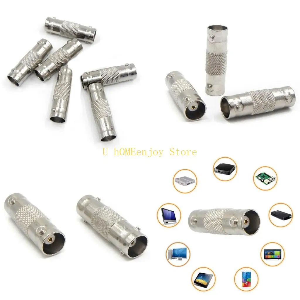 B0KF 10Pieces BNC Connectors BNC Connectors BNC Female to Female Straight Coupler Adapter for CCTV Camera Survelliance System