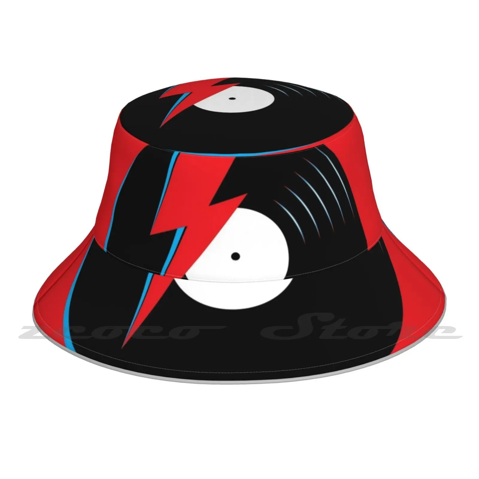 Ziggy Record Cap Diy Light Foldable Sunshade Fashion Fisherman Hat Bowie Ziggy Record Vinyl Viynl Spiders From Life On Space