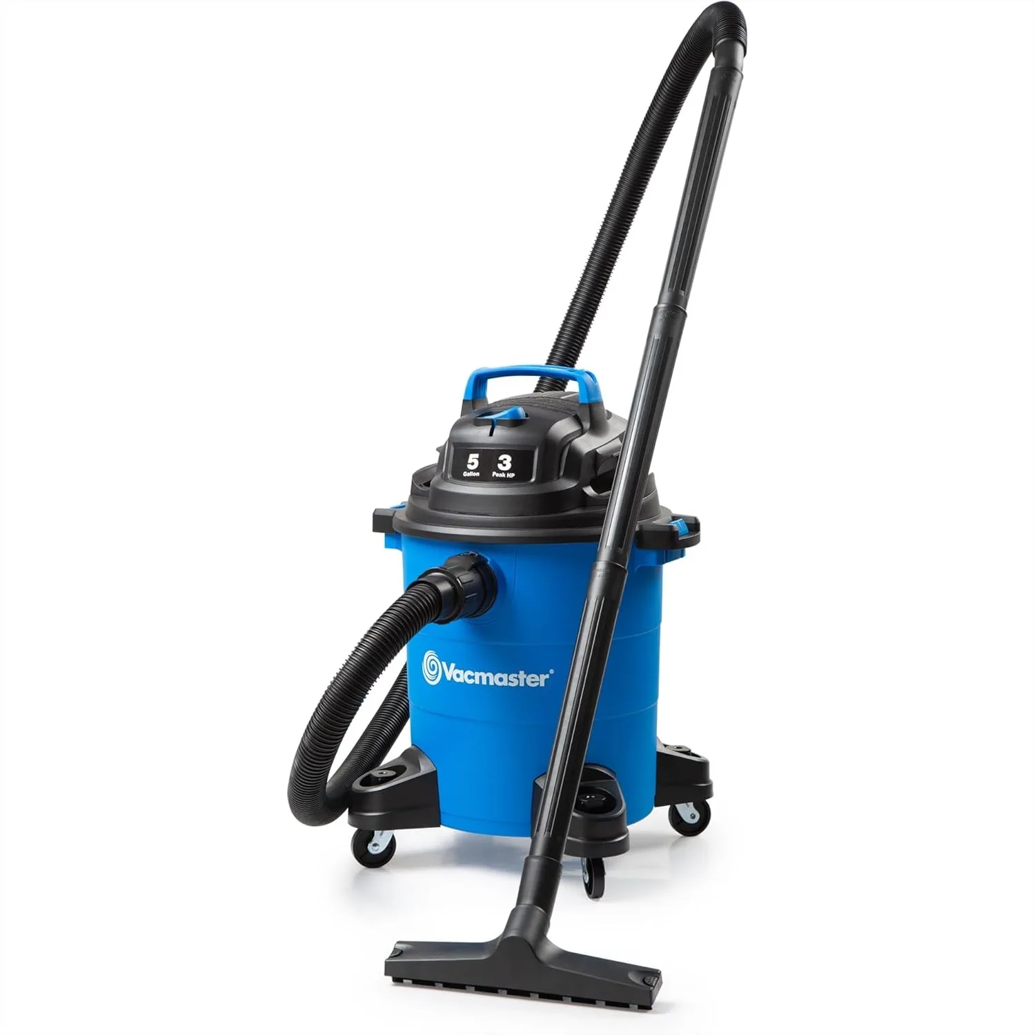 

5-Gallon 3 Peak HP Wet/Dry Vacuum, 65 CFM Airflow for Heavy Debris