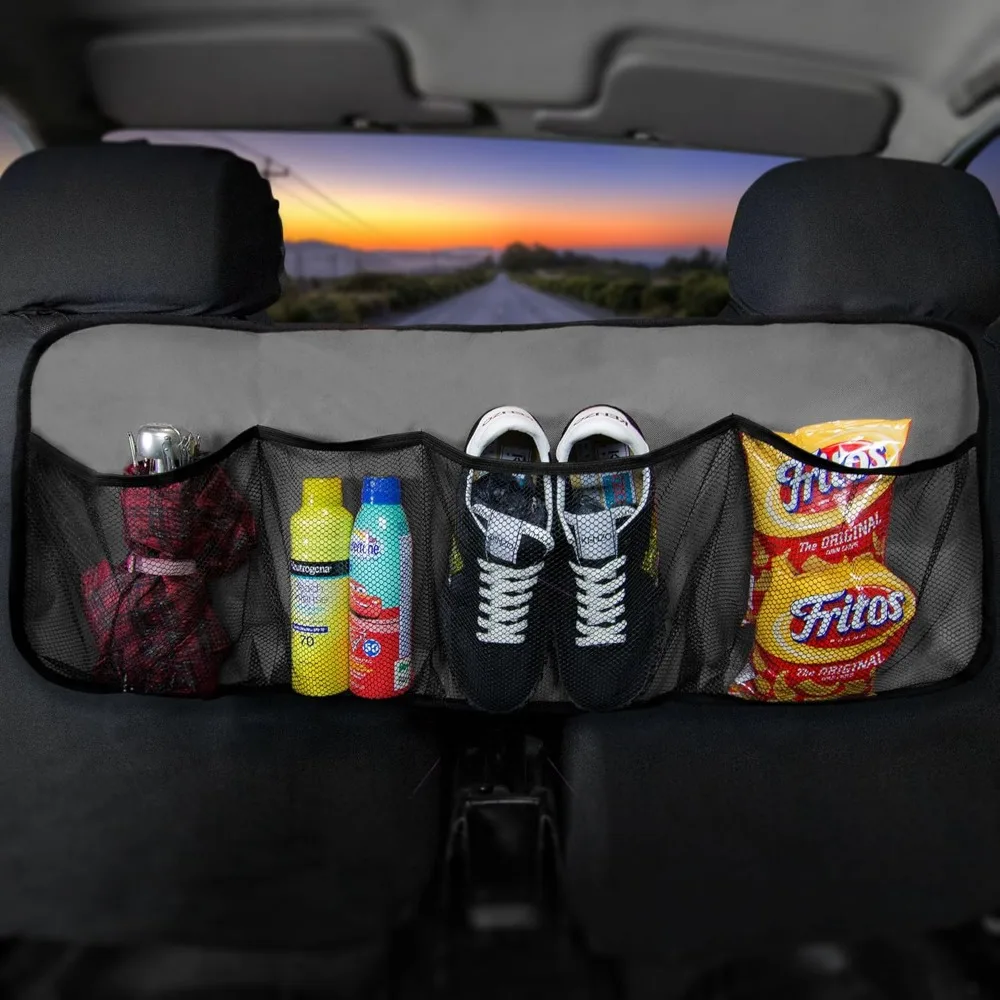 

e-z travel™ multi-pocket storage collapsible car trunk organizer (easy carry perfect for garage or grocery store, 1 pack) gray