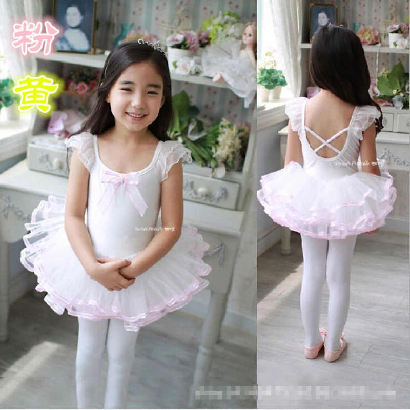 3-16Y Girl Ballet Dress Gymnastic Leotard Romantic Tutu Costume Stage Dancing Clothes Child Summer Performance Clothing 12 Kinds