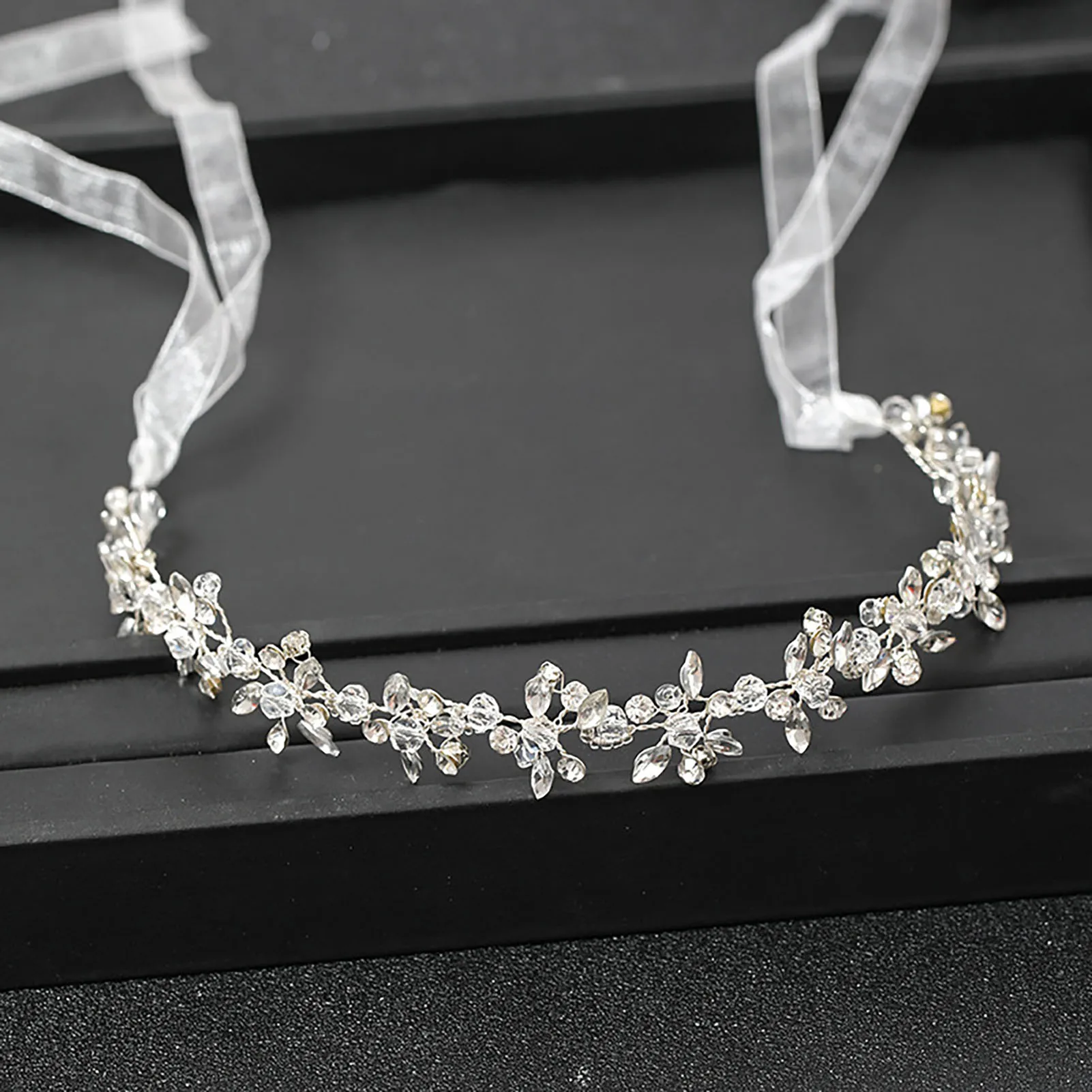 Girls Luxurious Rhinestone Hair Hoop Bridesmaid Headband Hair Accessories Fits Girls Wedding Birthday Banquet Party Hair Decor