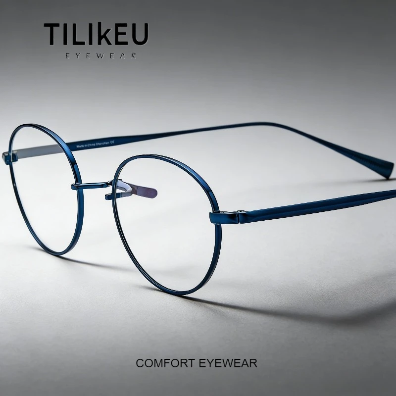 

Новые ультралегкие очки из чистого титана, оправа для мужчин, овальные круглые очки в стиле ретро, индивидуальные женские винтажные очки ручной работы Gafas