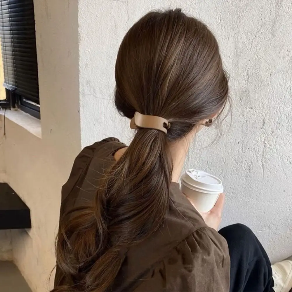 กิ๊บผมหางม้าแบบเรียบง่ายแฟชั่นกิ๊บหนีบผมขนาดเล็กสีทึบแบบเครื่องประดับผม