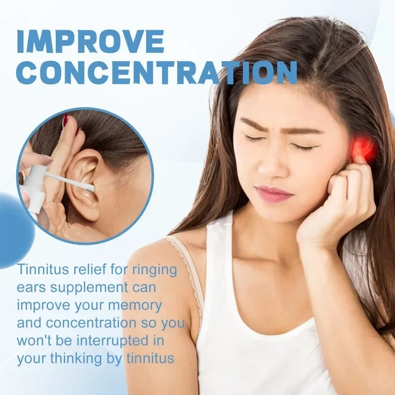 정리 60ml Tinnitus Relief Spray Improve Listening Tinnitus Deafness Sore Relief Ear Cleaning Ear Canal Blockage Ear Health Care