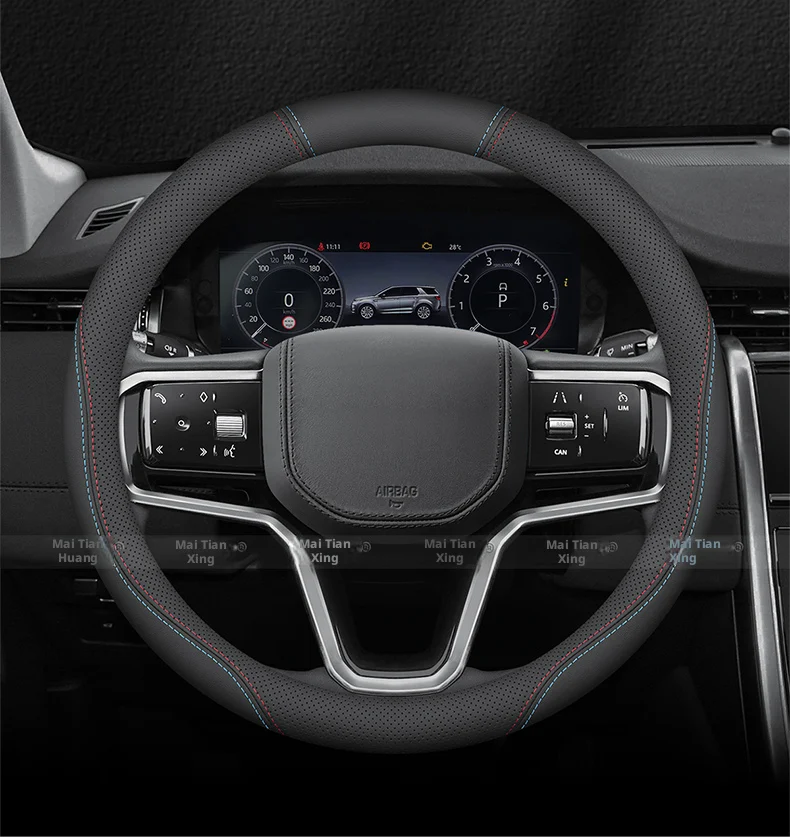 Leather stitched breathable steering wheel cover suitable for Fiat Toro Tipo Ducato Scudo Talento Freemont car accessories