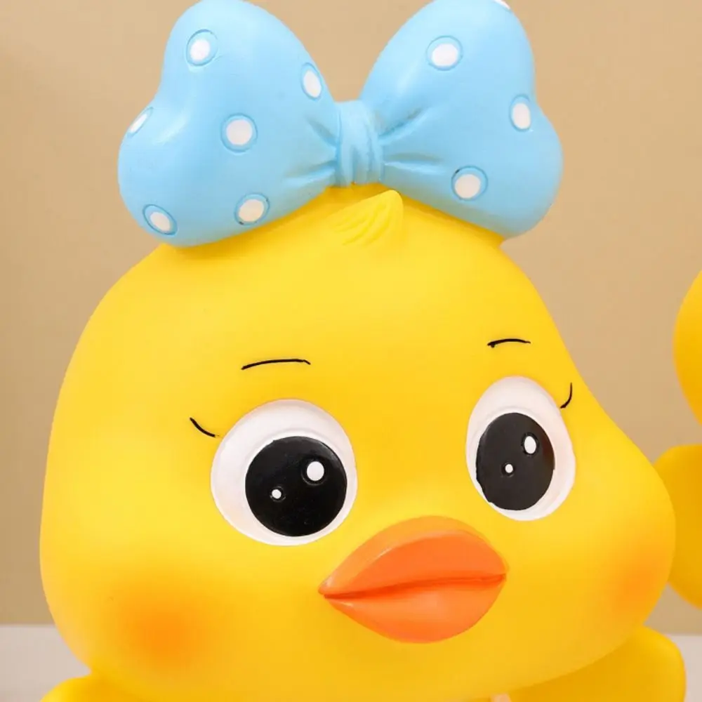 Anti Drop Little Yellow Duck Piggy Bank Decorative Large Capacity Cartoon Duck Money Boxes Collectible Model