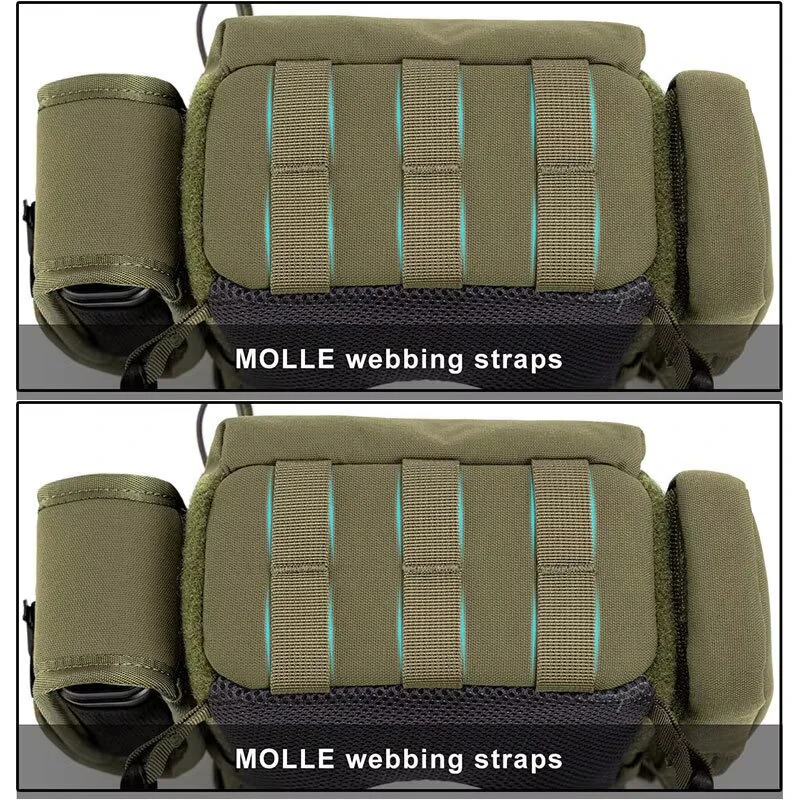 휴대용 나일론 쌍안경 하네스 체스트 팩 가방 사냥 하이킹 다용도 포켓 접이식 야간 투시경 전면 파우치 가방