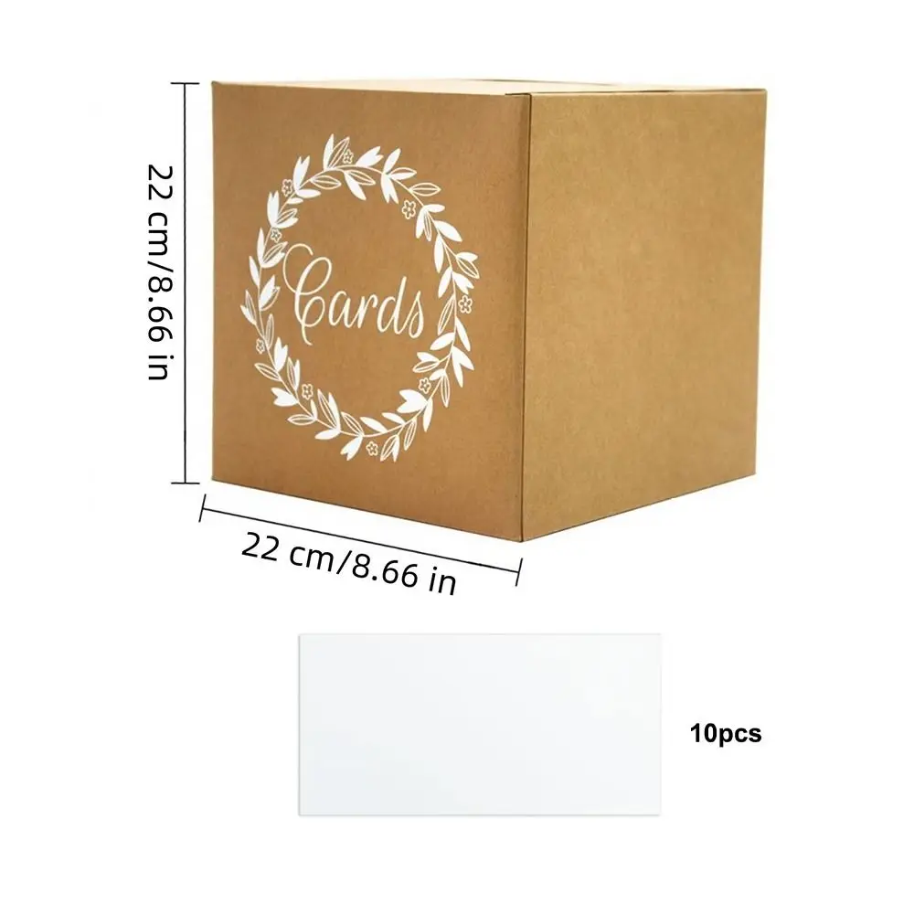 Коробки-конверты Белый Черный Коробка для свадебных карточек Картонная элегантная коробка для карточек для голосования Благословение DIY Ремесла Приемная коробка Юбилейные