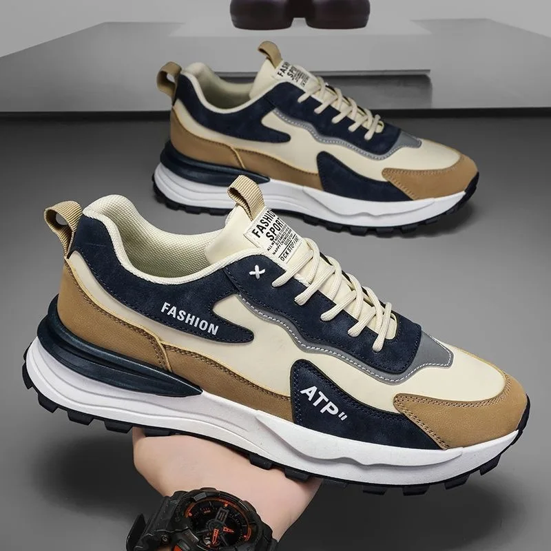 Men's sports shoes 2025 new spring casual shoes summer leather waterproof anti slip labor protection trendy shoes
