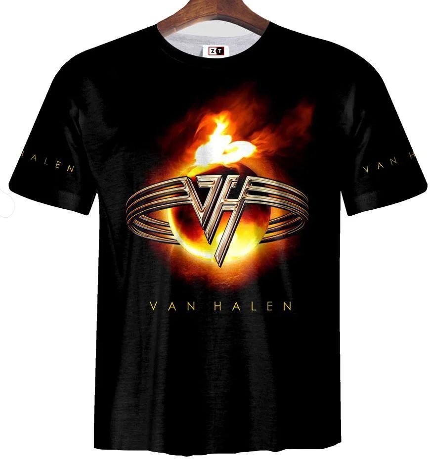 Classic Rock Band VAN HALEN 3D Print T-shirt Men Women Fashion Short Sleeve Tshirt Kids Hip Hop Tops Tees Men Clothing New 2025