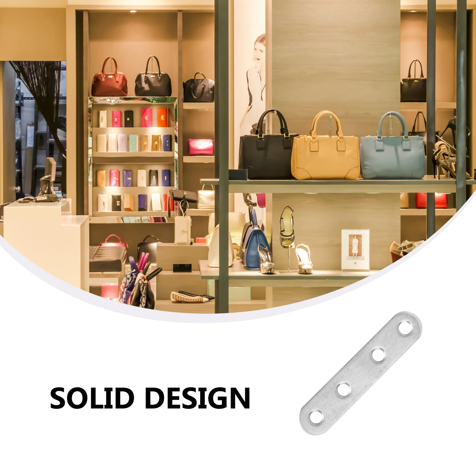 

20 PCS Straight Bracket Stainless Steel Corner Code Shelf Angle Brackets Heavy Duty