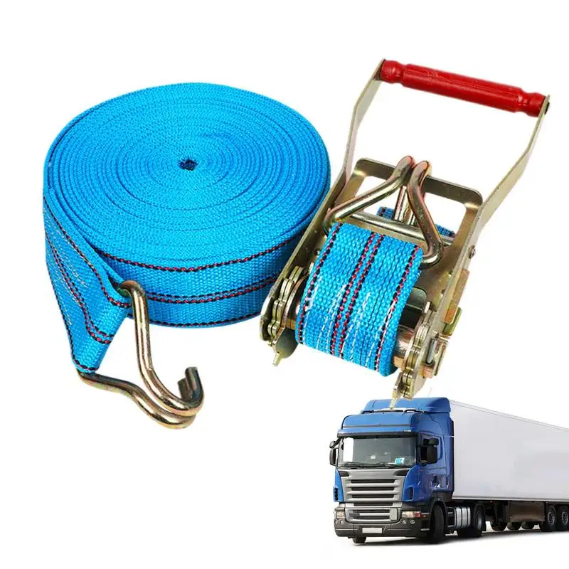 Straps For Trucks Truck Straps Wear-Resistant Thickened 15m Self-Locking Rope Tightener Heavy Duty Cargo Straps For Binding Wood