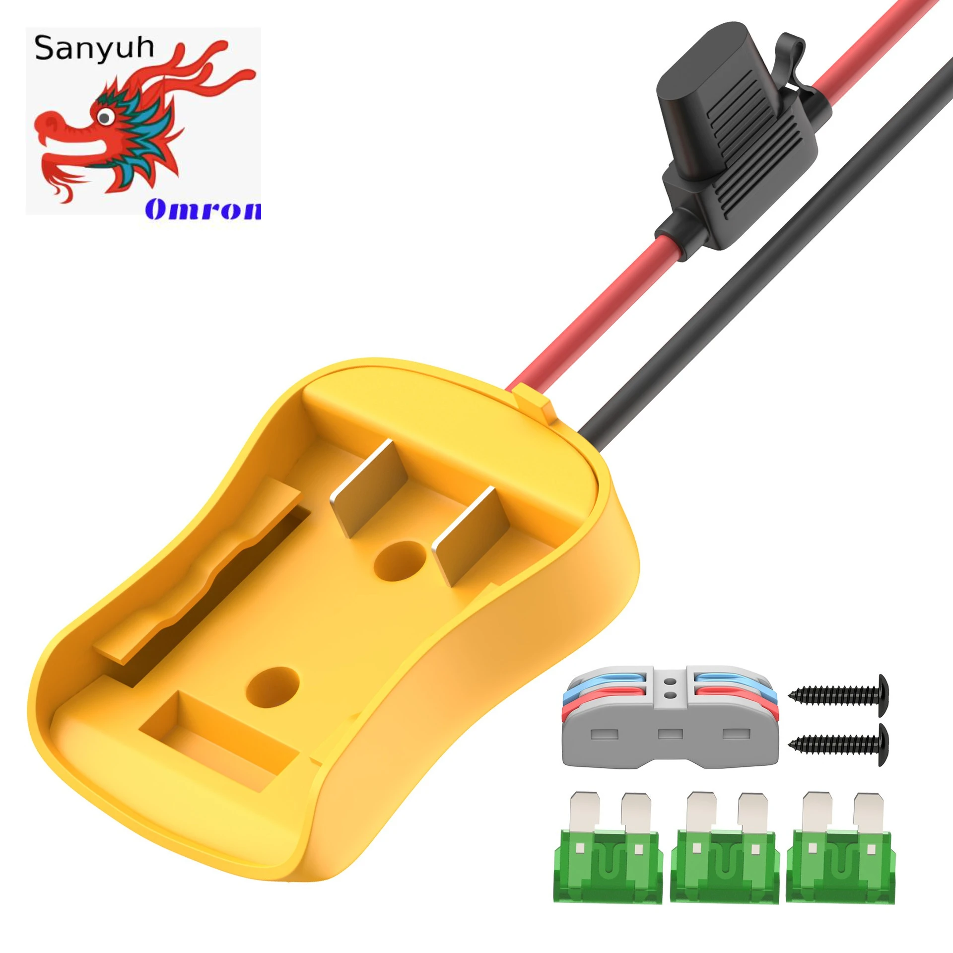 

18V Battery DIY With Cable Converter 12AWG With ATC fuse 30A Power Tool Lithium Battery Output Adapter