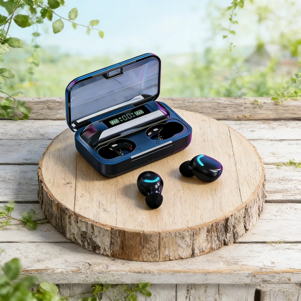 New Bluetooth Headphones 9D Stereo High Bass Sport Earphones Handfree Touch Control Tws Wireless Earbuds  Headset