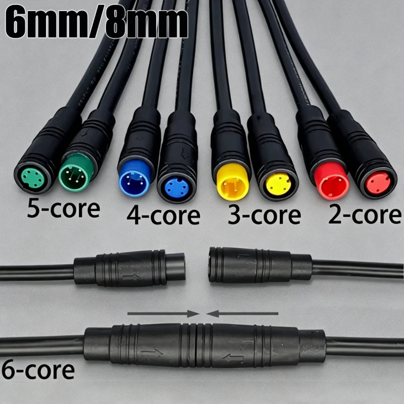 1M M6/M8-2/3/4/5/6-Pin Stecker auf Buchse Julet Elektrisches Verbindungskabel Steckverbinder Roller Bremse Wasserdichtes Signalsensor-Kabel – Detail 6