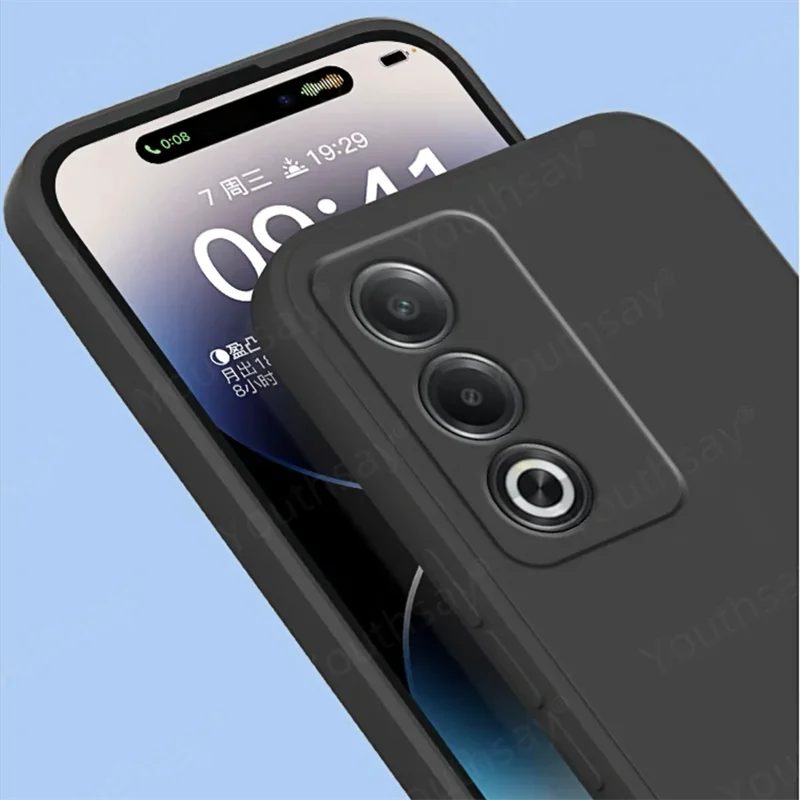 For OPPO A80 Case Cover OPPO A80 Funda Coque Shell Original Liquid Silicone Soft TPU Back Phone Bumper For OPPO A80