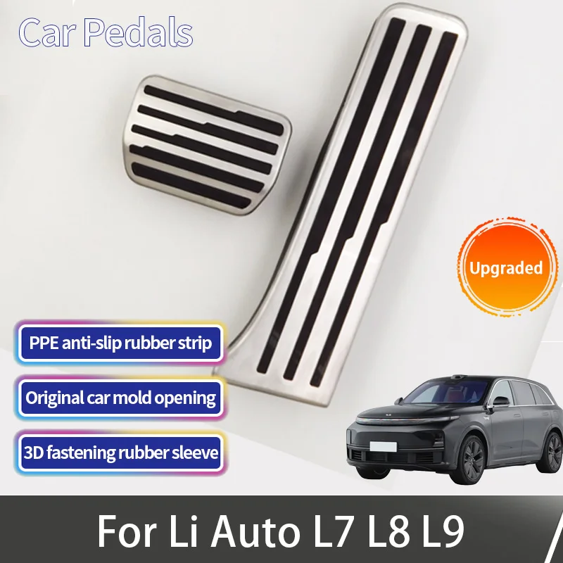 

Stainless Steel for Li Auto L7 2024 L8 L9 2023 Accessories Car Gas Accelerator Brake Non-Slip Pedal Cover Pad Auo Interior Parts