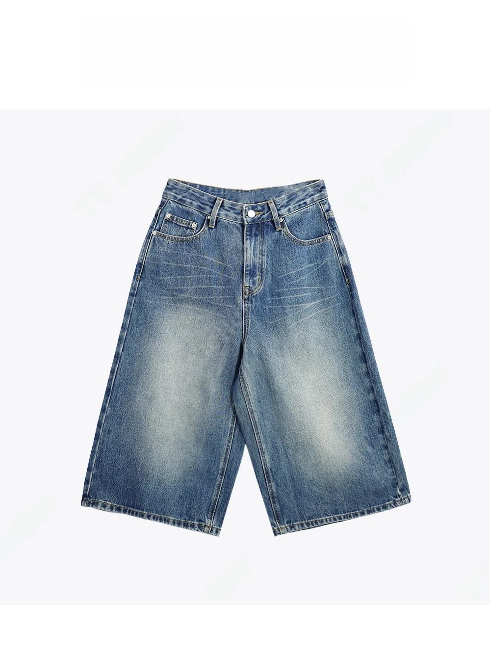 

Джинсы с высокой талией и широкими штанинами, укороченные (7/8), модные, в стиле ретро, свободного кроя, стройнящие, TT90305, повседневные, на молнии, прямые штанины