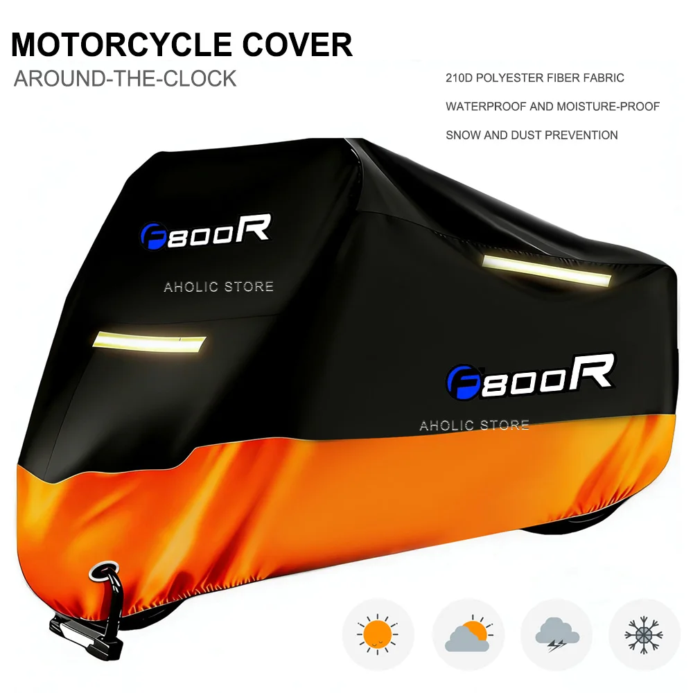 Funda para motocicleta 210D Oxford, impermeable, para exteriores e interiores, a prueba de polvo, a prueba de nieve, protección UV para BMW bmw F800R f800r