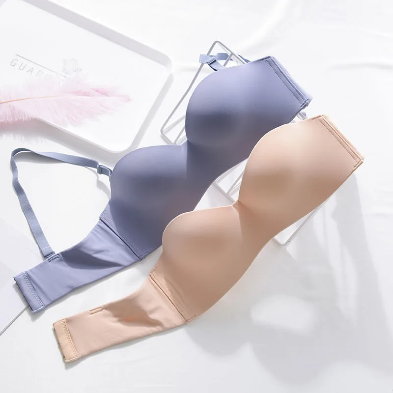 Strapless Bra Without Steel Ring Thin and Compact Small Chest Anti Slip and Anti Glare Invisible Bra