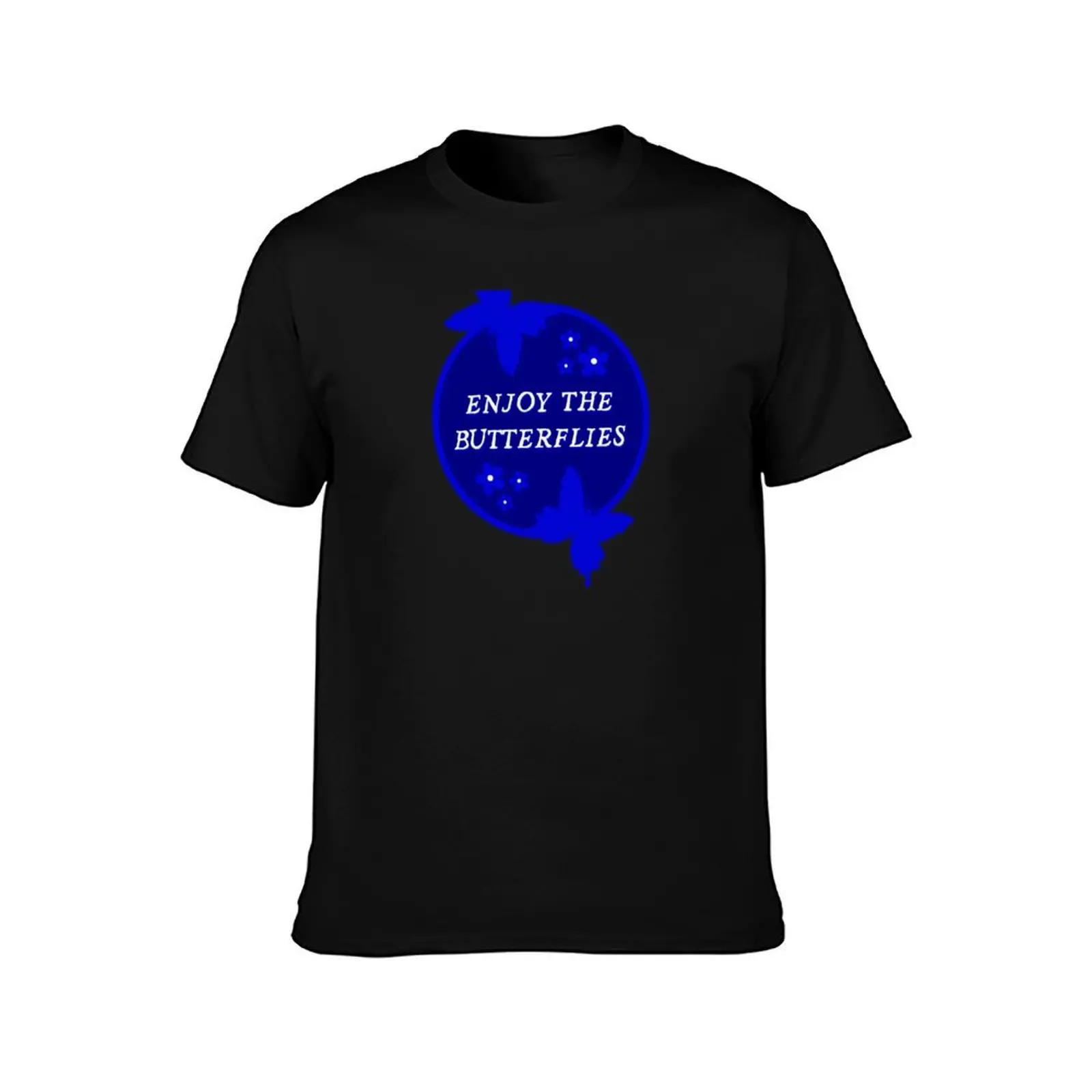 enjoy the butterflies - blue book aesthetic little flowers for butterfly lover T-Shirt Large Size Soft Cotton T-Shirt
