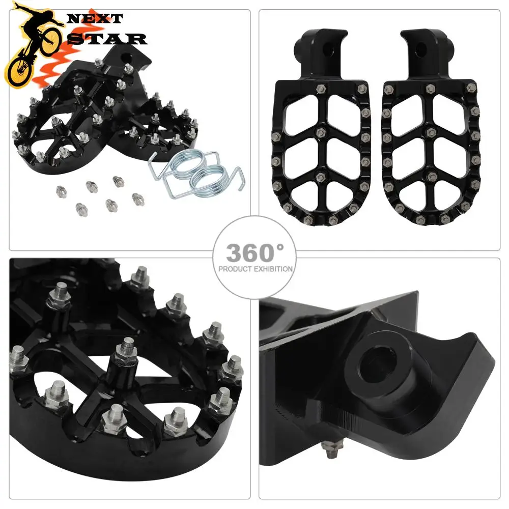 Motorcycle CNC Aluminium Footpegs Foot Pegs Rests Pedals For ZongShen Kayo T2 T4 XR CR CRF KLX PW TTR TW 50 70 80 90 110 ATV