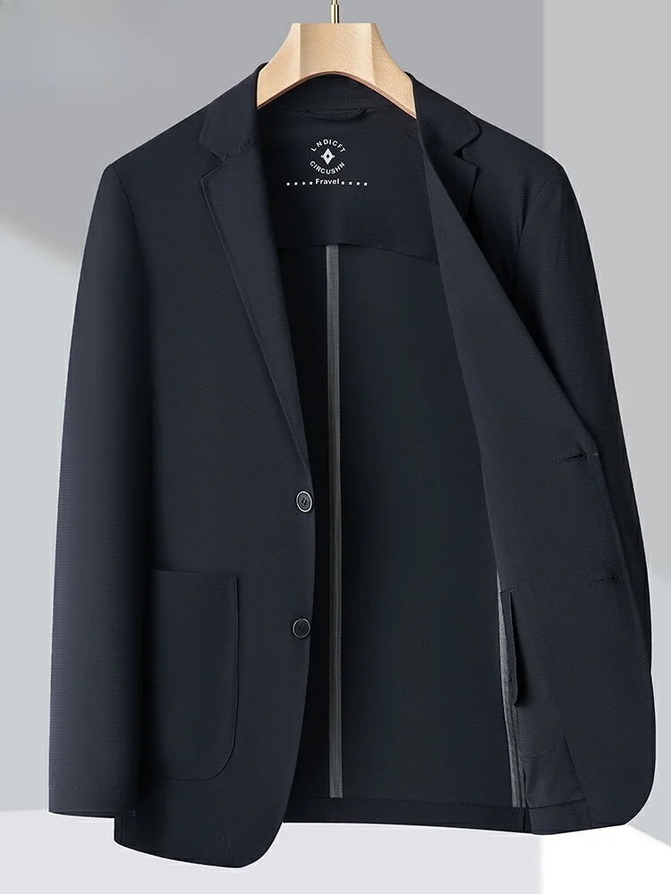 

Летний мужской костюм Lormen из ледяного шелка, не требующий глажки, тонкий, легкий, для повседневной носки, с защитой от солнца, для небольшого гардероба, весна-осень