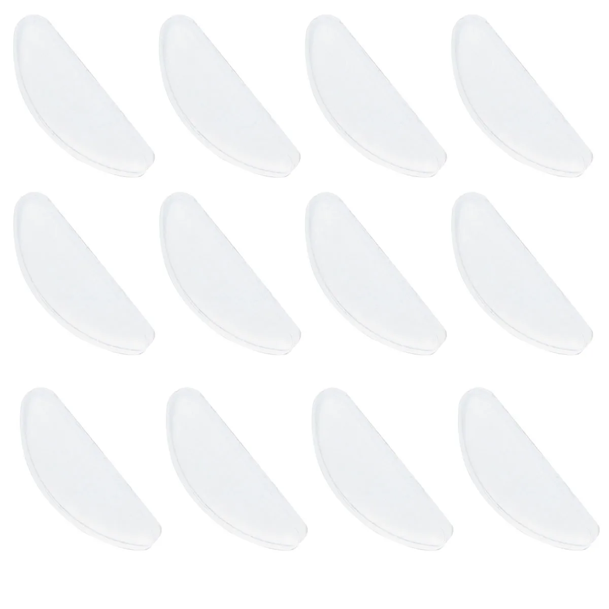 

10Pcs Thin Silicone Nose Pads Self-Stick for Glasses Non-Slip Comfortable Fit for Plate and Plastic Frames White