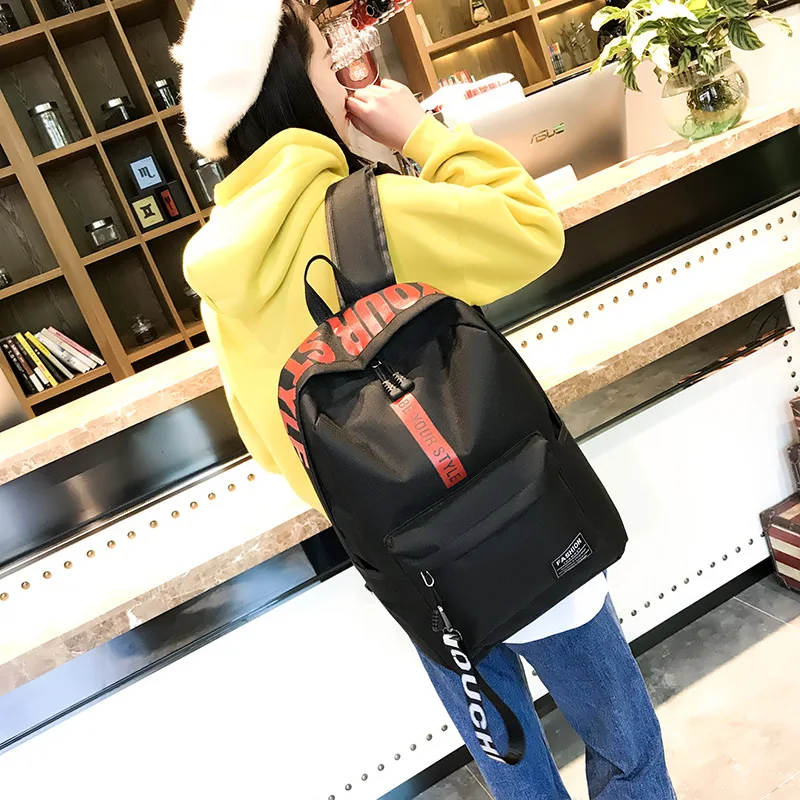 2024 Back To School Season Large Capacity Student Backpack Casual Solid Color Oxford Backpack Multi Functional Simple Bag