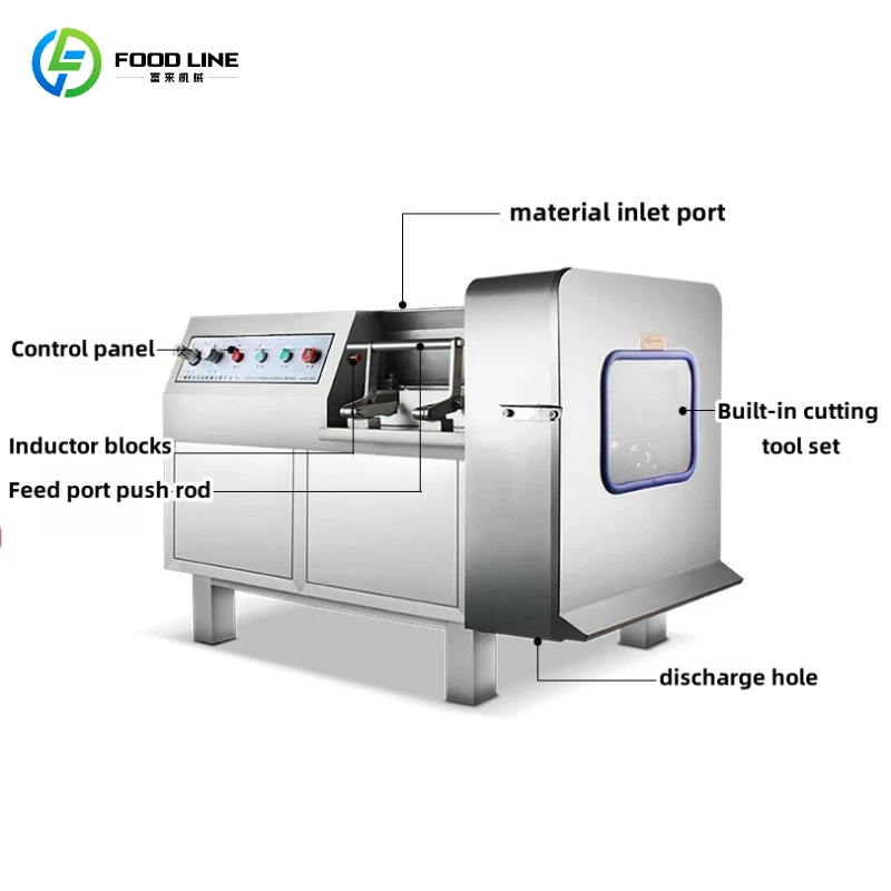 Customized Automatic Frozen Meat Cube Cutter High Efficiency Dicing Machine for Meat, Cheese and Vegetables