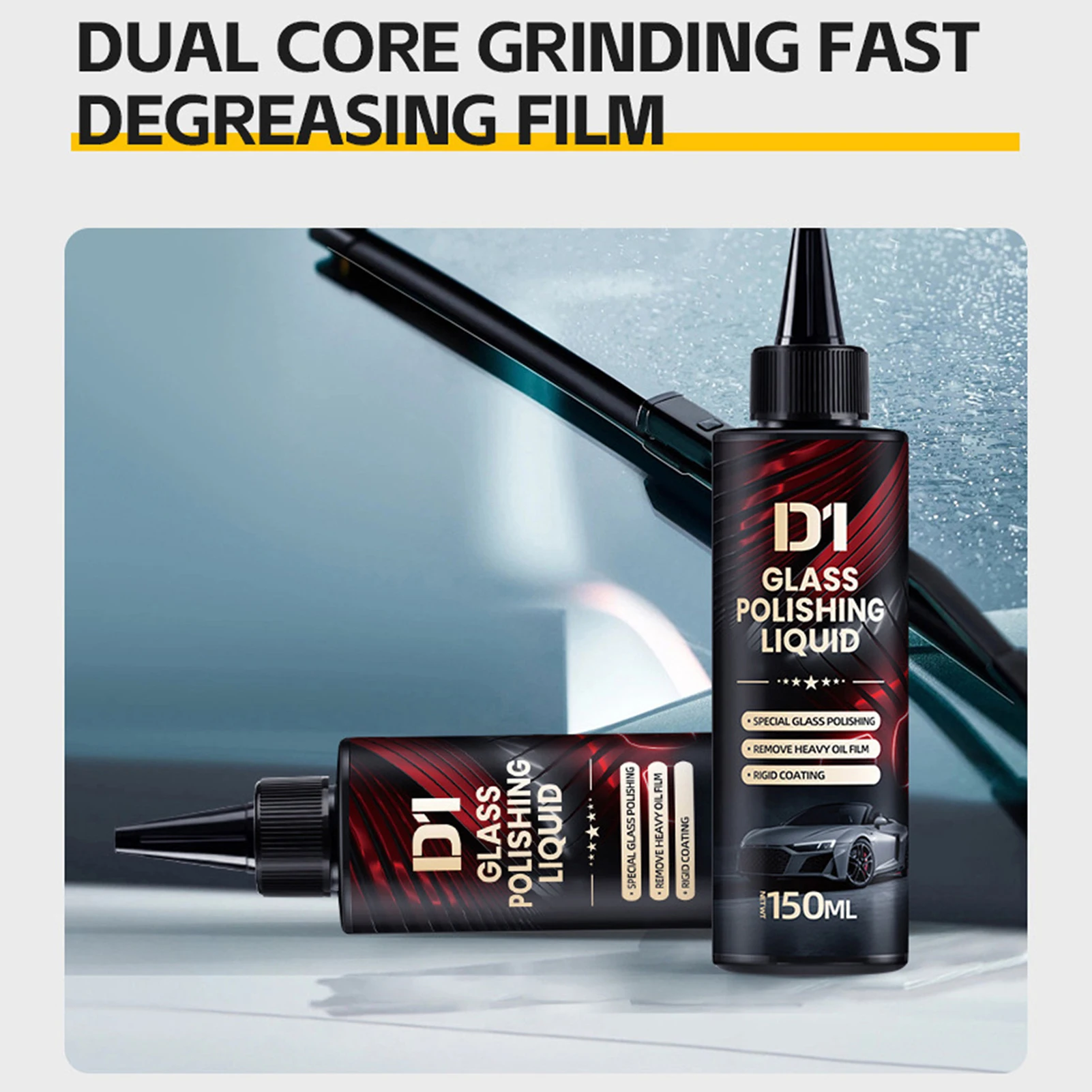 Upgraded Car Glass Polish Liquid Cerium Oxide Remove Oil Film Water Stain Repair Minor Scratches No Trace Restoration