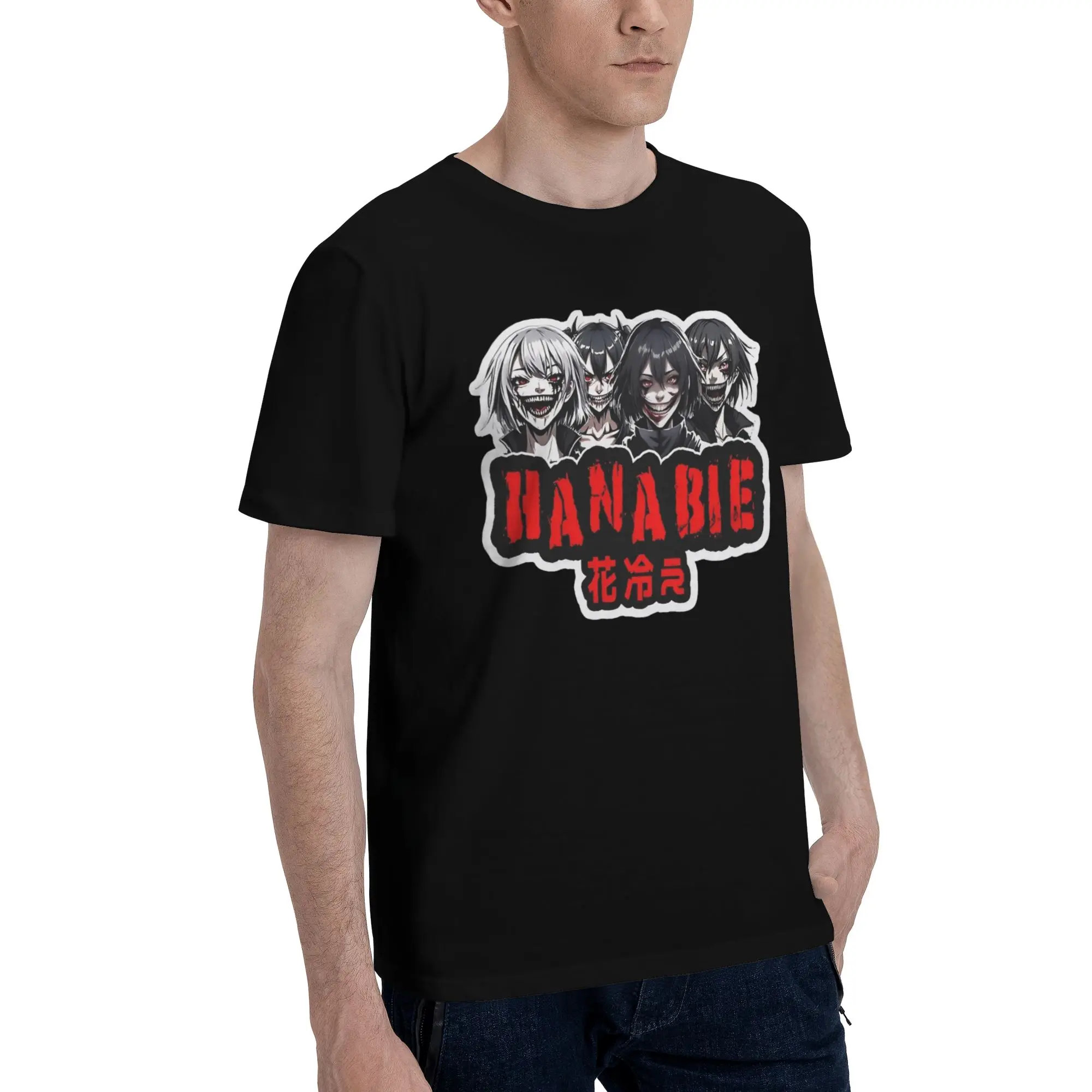 Mens Womens Hanabie Band  T Shirt 100% Cotton Printed Tee Shirts  Clothing Outfits