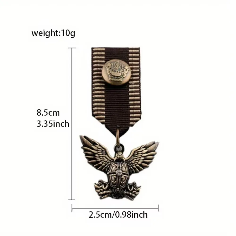 Vintage Retro Preppy Style Badge Individuality Spreading Eagle Men's Brooch Pin